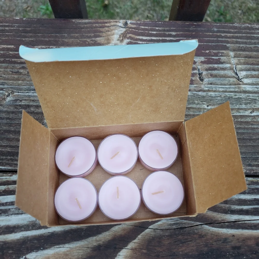 (10) PartyLite Strawberry Rhubarb Universal Tealight Candles - Retired - Picture 3 of 12